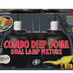 Zoo Med Combo Deep Dome Dual Lamp Fixture Black, 1ea