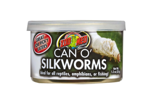 Zoo Med Can O' Silkworms Reptile Wet Food 1.2oz